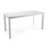 Tavolo alluminio Bakersfield top pietra bianco 160x80