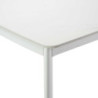 Tavolo alluminio Bakersfield top pietra bianco 160x80