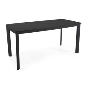 Tavolo alluminio Bakersfield top pietra antracite 160x80 cm