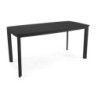 Tavolo alluminio Bakersfield top pietra antracite 160x80 cm