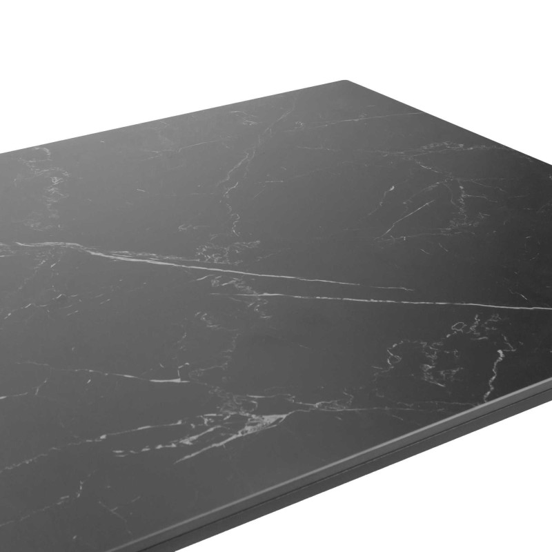Tavolo alluminio Bakersfield top pietra antracite 160x80 cm