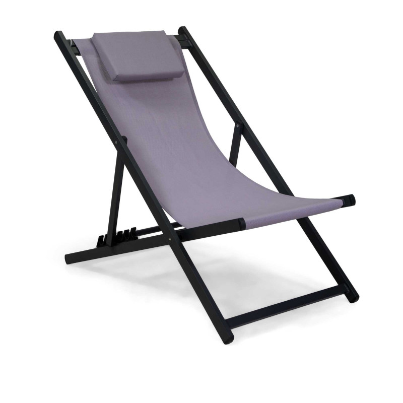 Sdraio alluminio e textilene Sullivan antracite 96x58,5h96 cm