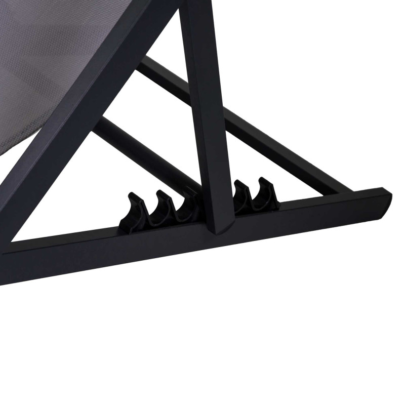 Sdraio alluminio e textilene Sullivan antracite 96x58,5h96 cm