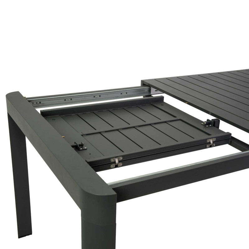 Tavolo alluminio Sullivan allungabile antracite 180-240x100 cm