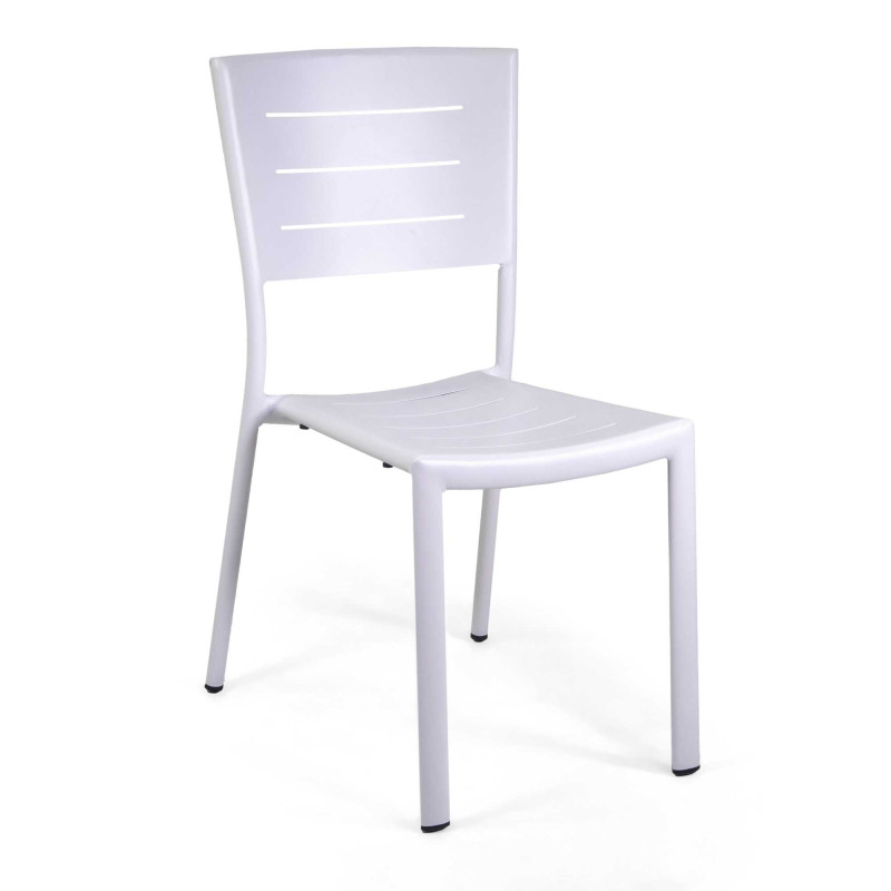 Sedia alluminio Delta bianco 45x59,5x85 resistente da esterno