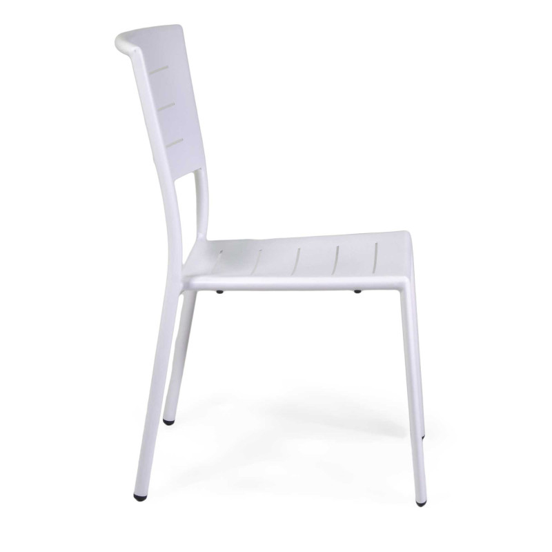 Sedia alluminio Delta bianco 45x59,5x85 resistente da esterno