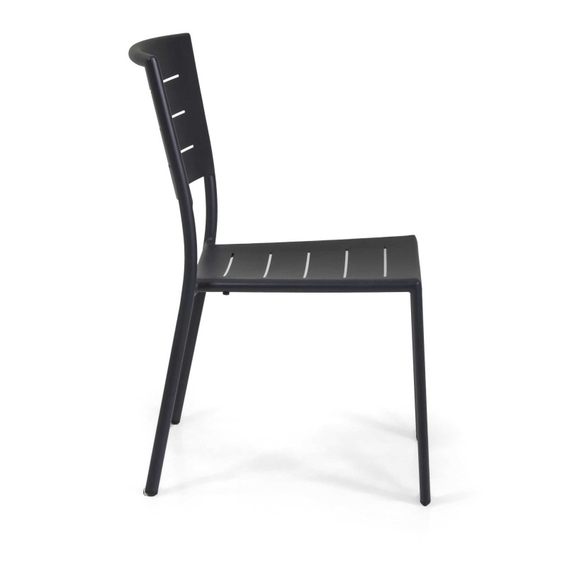 Sedia alluminio Delta antracite 45x59,5x85 cm giardino resistente