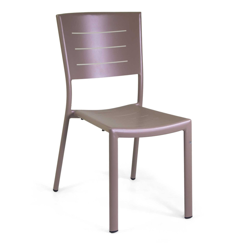 Sedia alluminio Delta tortora 45x59,5x85 resistente da esterno