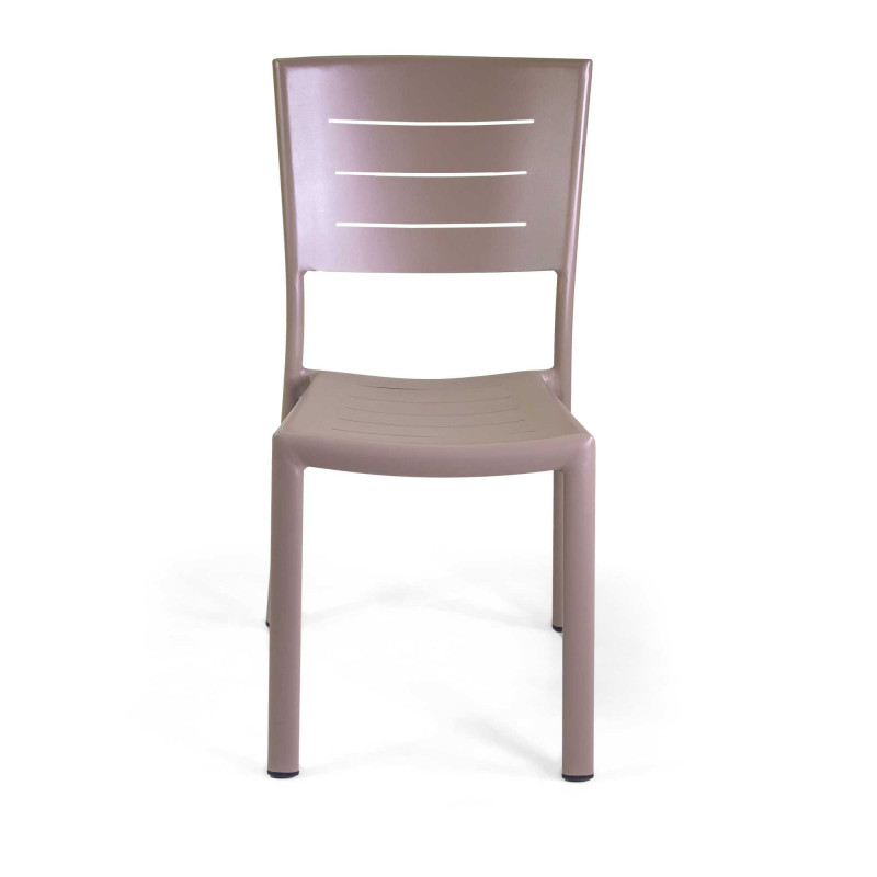 Sedia alluminio Delta tortora 45x59,5x85 resistente da esterno