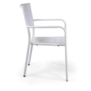 Zoom Poltrona alluminio Delta bianco cm 55,5x59,5h44/63/85