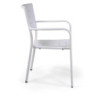 Poltrona alluminio Delta bianco 55,5x59,5xH44/63/85 cm moderna