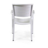 Poltrona alluminio Delta bianco 55,5x59,5xH44/63/85 cm moderna