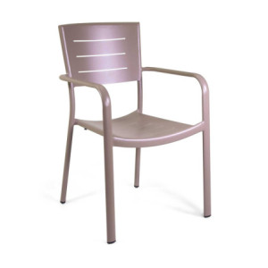 Poltrona alluminio Delta tortora cm 55,5x59,5h44/63/85