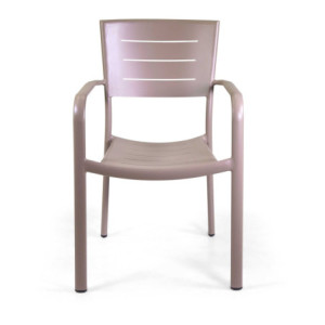 Zoom Poltrona alluminio Delta tortora cm 55,5x59,5h44/63/85