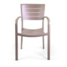 Poltrona alluminio Delta tortora 55,5x59,5xH44/63/85 cm moderna