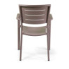 Poltrona alluminio Delta tortora 55,5x59,5xH44/63/85 cm moderna