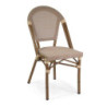 Sedia francese alluminio textilene naturale 46x56x87 elegante