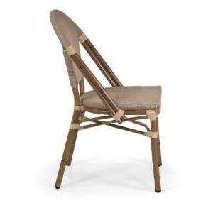 Zoom Sedia fracese alluminio textilene naturale cm 46x56h45/87