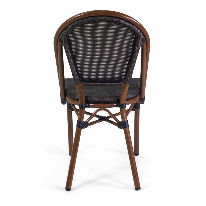 Sedia francese alluminio textilene noce 46x56x87 cm giardino