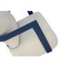 Salotto Monaco Alluminio Blu Cuscini Alti Bianchi Moia