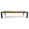 Tavolo alluminio allungabile Saigon antracite top teak 200-320x100