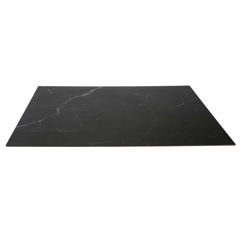 Top tavolo pietra sinterizzata nero quadro 70x70 cm resistente