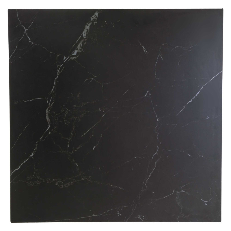 Top tavolo pietra sinterizzata nero quadro 70x70 cm resistente