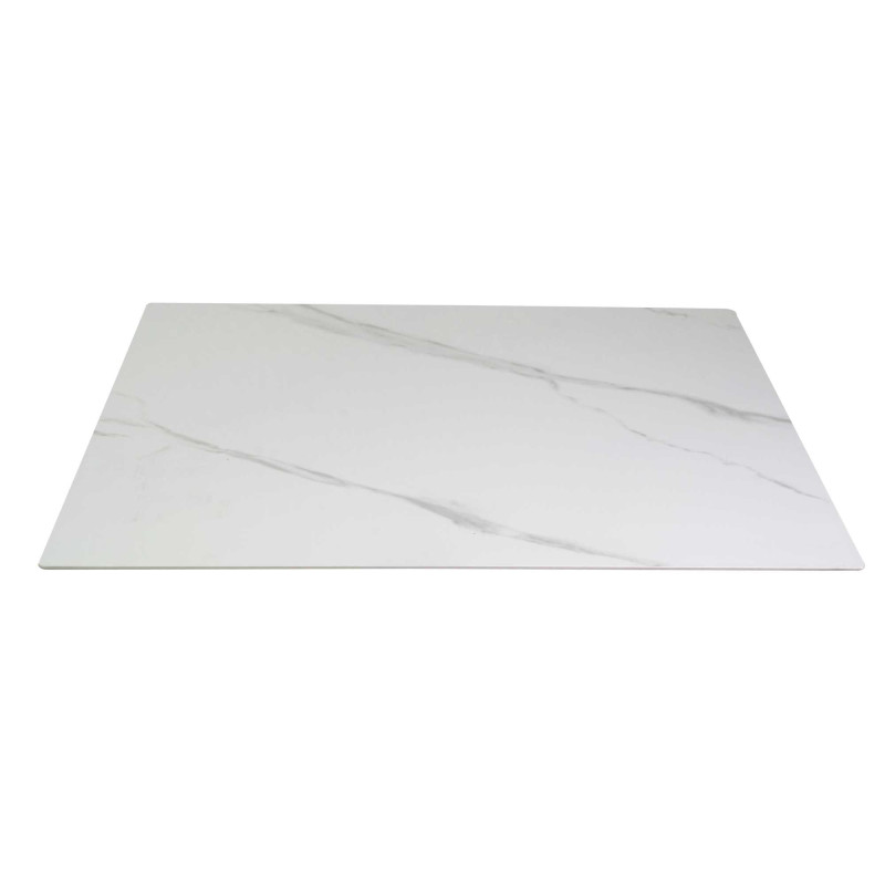 Top tavolo pietra sinterizzata bianco quadro 80x80x0,6 resistente