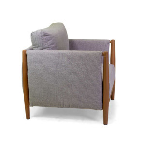 Zoom Salotto alluminio Colton effetto legno 3 posticon cuscini beige