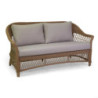 Salotto alluminio polyrattan Murrieta 2 posti naturale elegante