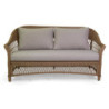 Salotto alluminio polyrattan Murrieta 2 posti naturale elegante