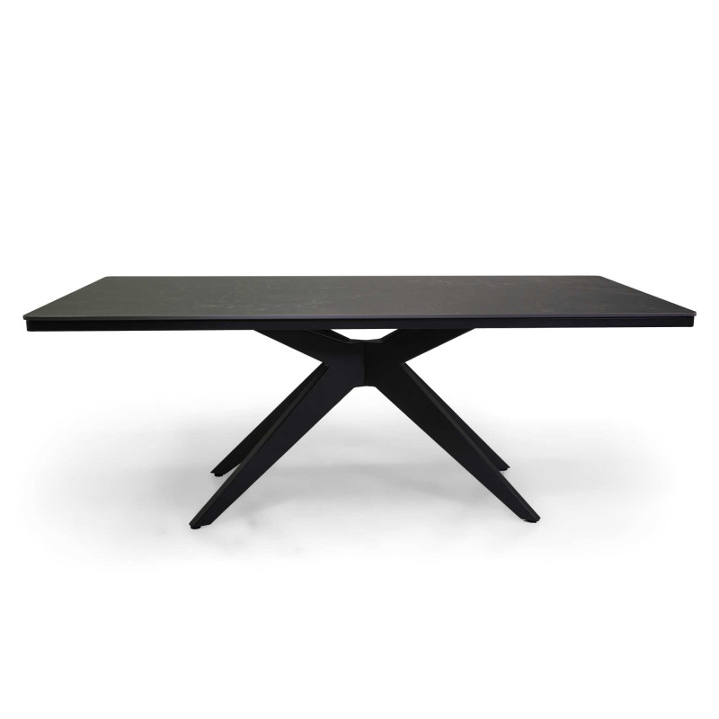 Tavolo alluminio Coronado top pietra antracite 200x100 cm giardino