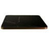 Top tavolo pietra sinterizzata marmo nero bordo oro 80x80 cm