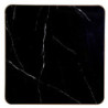 Top tavolo pietra sinterizzata marmo nero bordo oro 80x80 cm