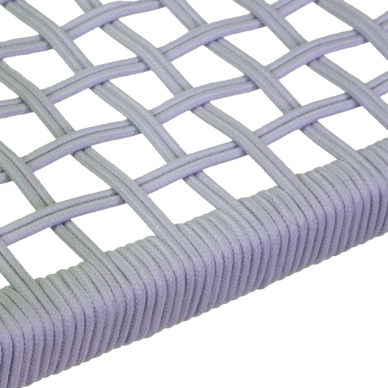 Poltrona alluminio Aledo bianco corda grigio chiaro 57x58,5xH85