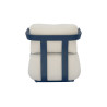 Salotto Monaco Alluminio Blu Cuscini Alti Bianchi Moia