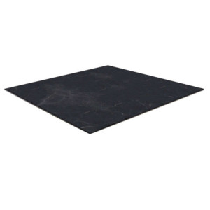 Top tavolo HPL effetto marmo nero quadro 69x69x1 elegante