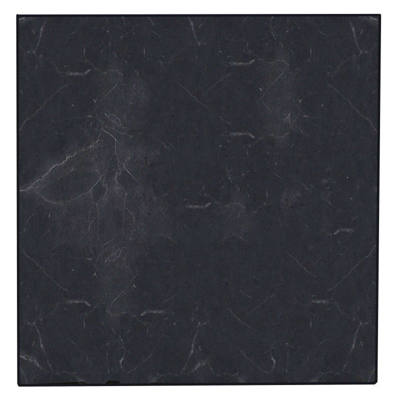 Top tavolo HPL effetto marmo nero quadro 69x69x1 elegante