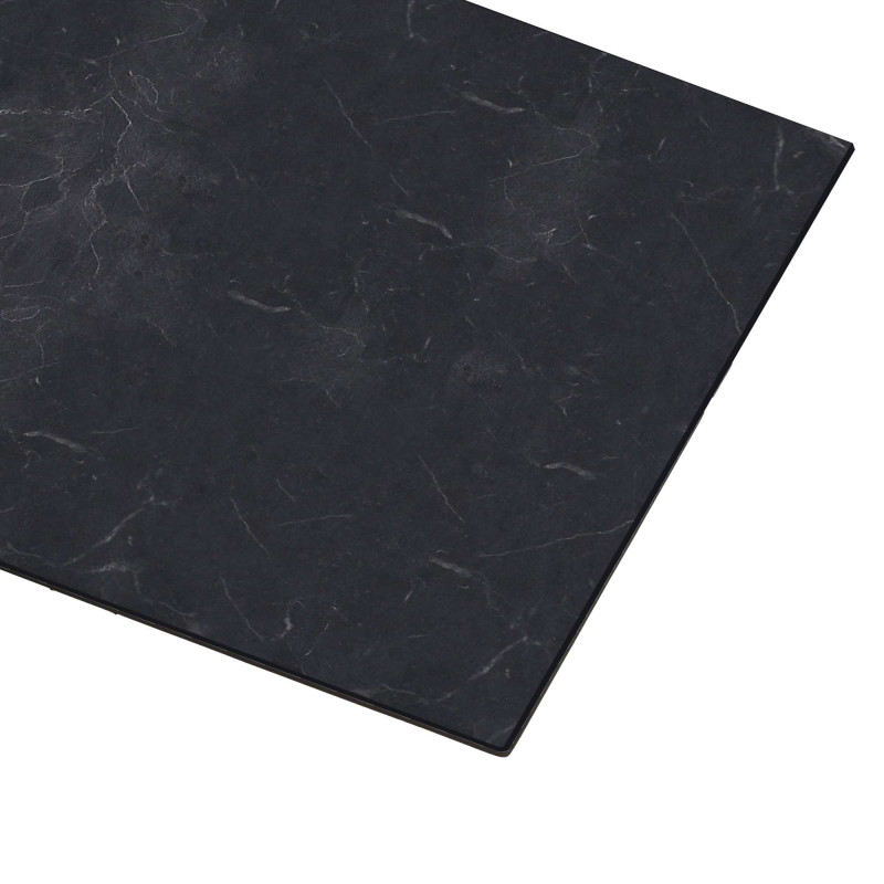 Top tavolo HPL effetto marmo nero quadro 69x69x1 elegante