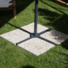 Ombrellone alluminio Mike palo centrale sabbia 4x4 m giardino