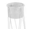 Portavaso metallo Leila bianco Ø28xH85 cm moderno elegante