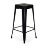 Sgabello ferro New Bristol nero 42x42x76 cm industriale moderno