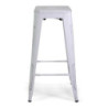 Sgabello ferro New Bristol bianco antico 42x42xH76 cm