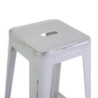 Sgabello ferro New Bristol bianco antico 42x42xH76 cm