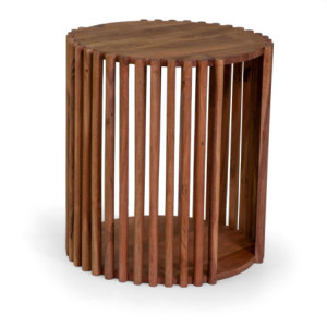 Tavolino legno Kerala naturale Ø45x50 cm elegante giardino