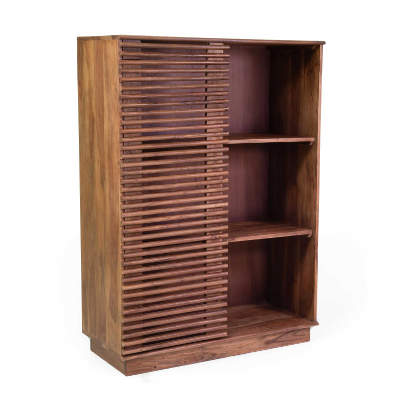 Mobile libreria legno Kerala naturale 90x45xH125 cm elegante