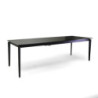Tavolo metallo allungabile Rogers top pietra 180-240x90h75 moderno
