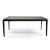 Tavolo metallo allungabile Rogers top pietra 180-240x90h75 moderno