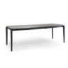 Tavolo metallo allungabile Rogers top pietra 180-240x90x75 cm