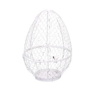 Portauova metallo bianco tondo Ø19,5xH2,9 cm pratico cucina